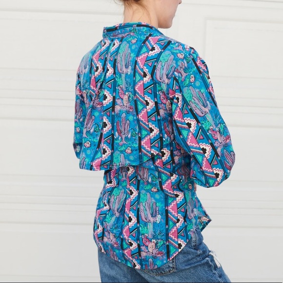 Geometric Cactus Blouse - Picture 4 of 6